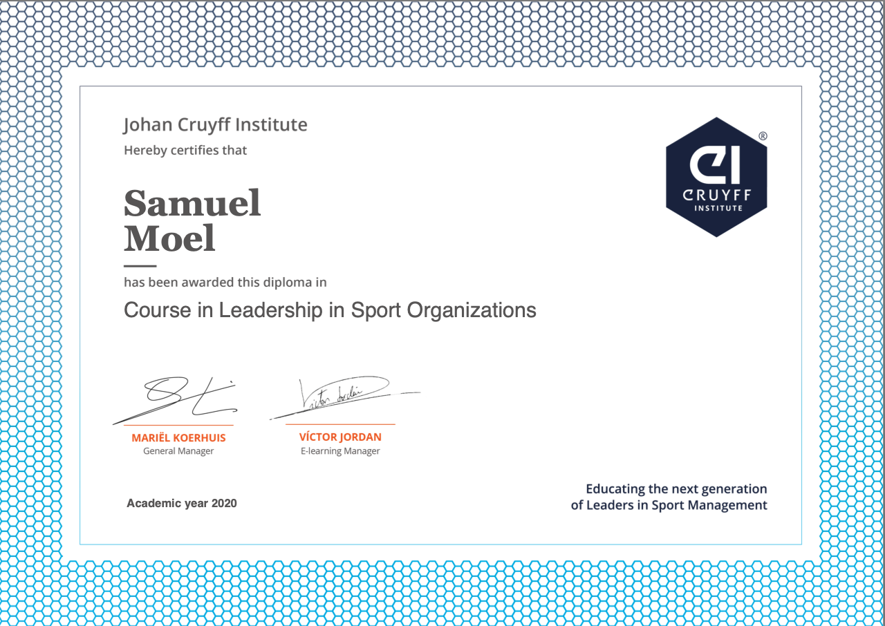 Johan Cruyff Institute Leadership